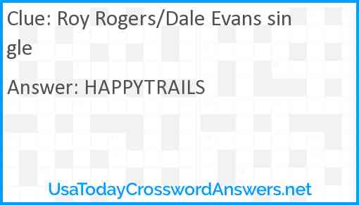 Roy Rogers/Dale Evans single Answer