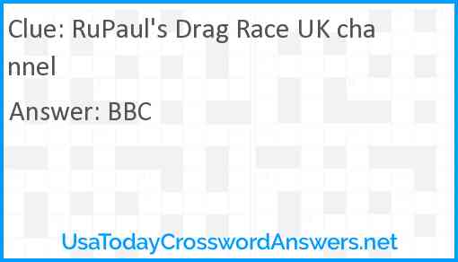 RuPaul's Drag Race UK channel Answer