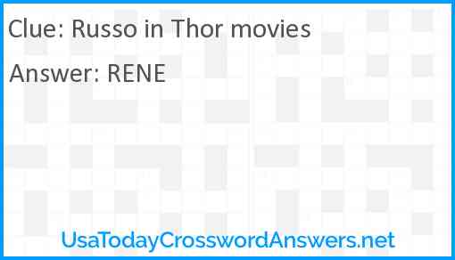 Russo in Thor movies Answer