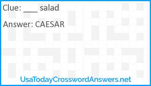____ salad Answer