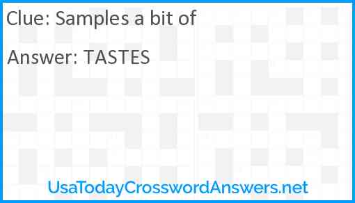 Samples a bit of Answer