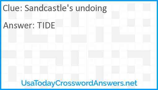 Sandcastle's undoing Answer