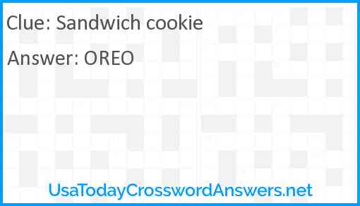 Sandwich cookie Answer