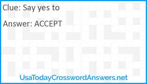 Say yes to Answer