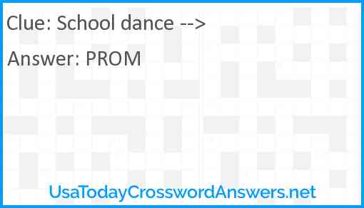 School dance Answer