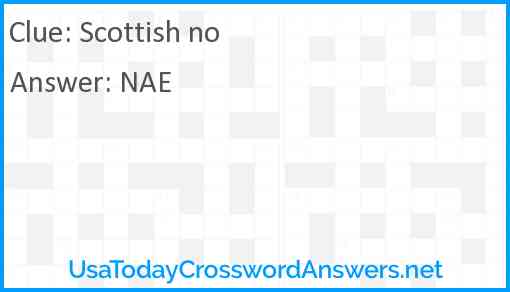 Scottish no Answer