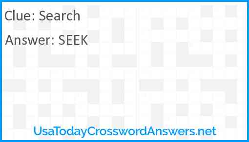Search ___ Answer