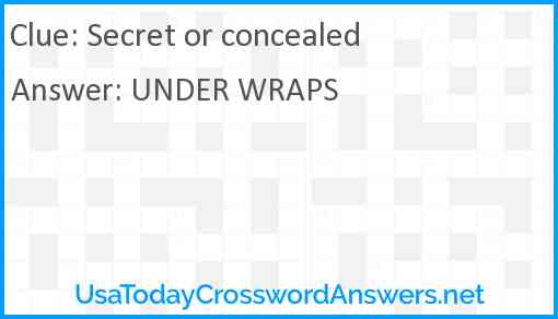 Secret or concealed Answer