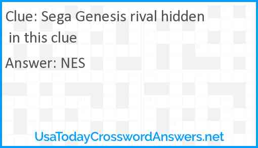 Sega Genesis rival hidden in this clue Answer