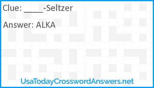 ___-Seltzer Answer