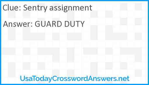 Sentry assignment Answer