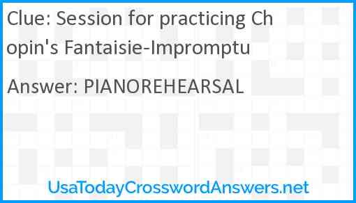 Session for practicing Chopin's Fantaisie-Impromptu Answer