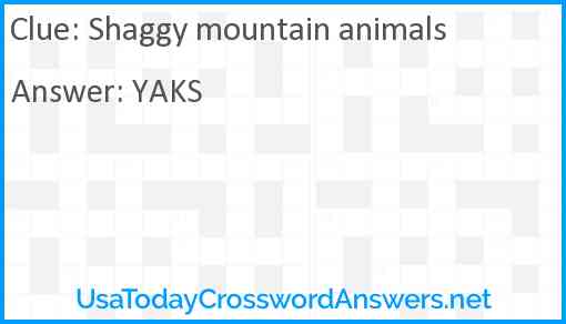 Shaggy mountain animals Answer