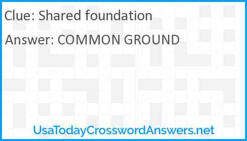Shared foundation Answer