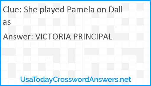 She played Pamela on Dallas Answer