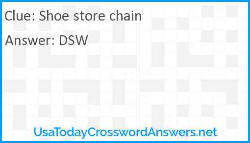 Shoe store chain Answer