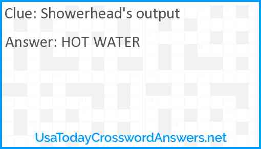 Showerhead's output Answer