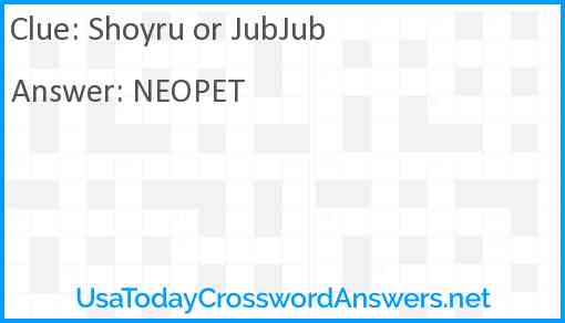 Shoyru or JubJub Answer
