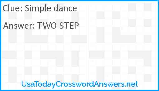 Simple dance Answer