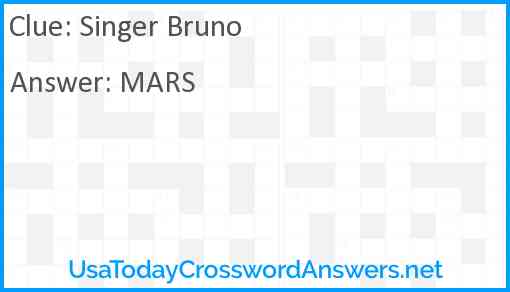 Singer Bruno Answer