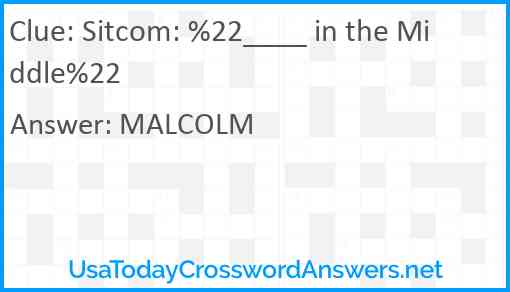 Sitcom: %22____ in the Middle%22 Answer