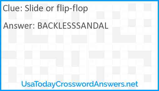 Slide or flip-flop Answer