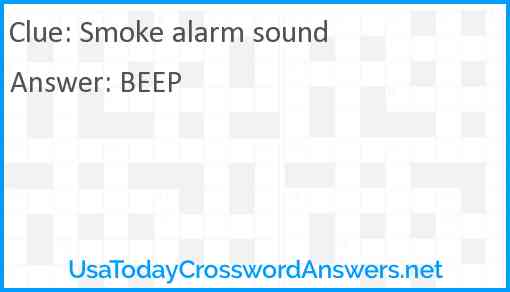 Smoke alarm sound Answer