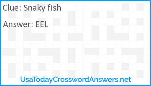 Snaky fish Answer