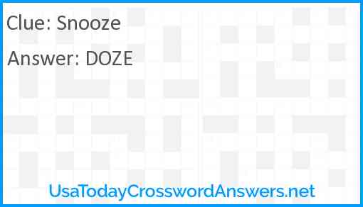 Snooze Answer