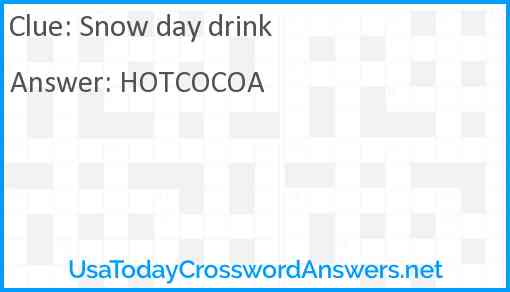 Snow day drink Answer