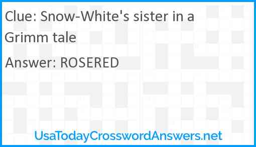 Snow-White's sister in a Grimm tale Answer