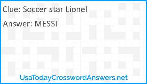 Soccer star Lionel Answer