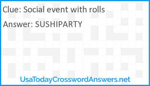 Social event with rolls Answer