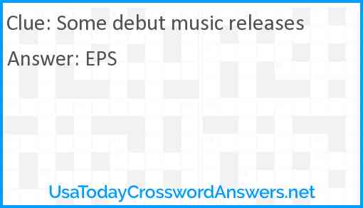 Some debut music releases Answer