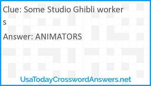 Some Studio Ghibli workers Answer