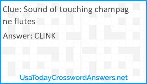 Sound of touching champagne flutes Answer