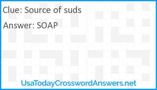 Source of suds Answer
