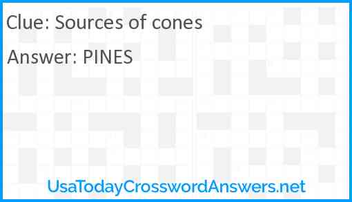 Sources of cones Answer