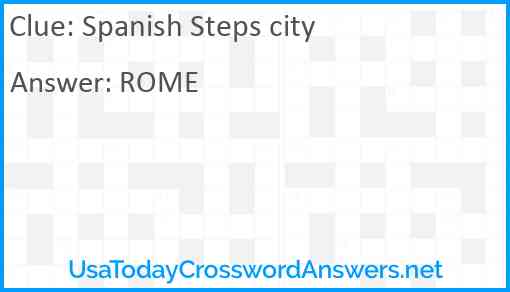 Spanish Steps city Answer