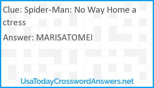 Spider-Man: No Way Home actress Answer