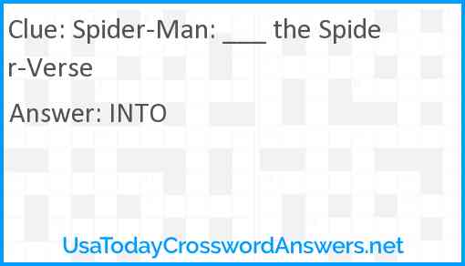 Spider-Man: ___ the Spider-Verse Answer