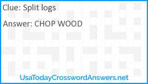 Split logs Answer