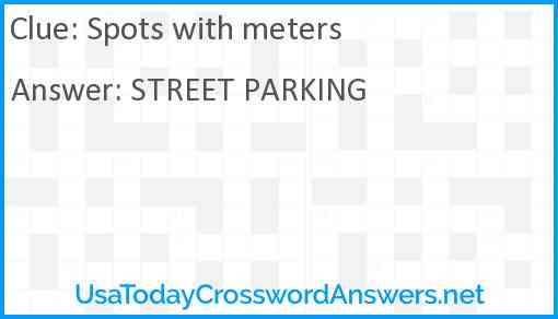 Spots with meters Answer