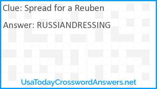 Spread for a Reuben Answer