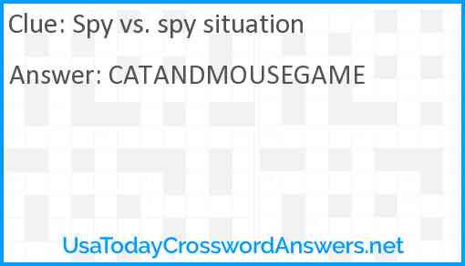 Spy vs. spy situation Answer