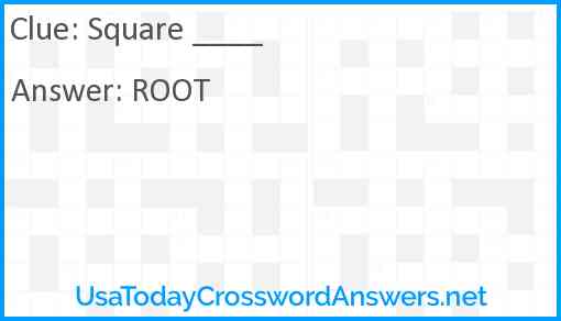 Square ____ Answer