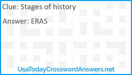 Stages of history Answer