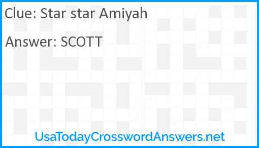 Star star Amiyah Answer