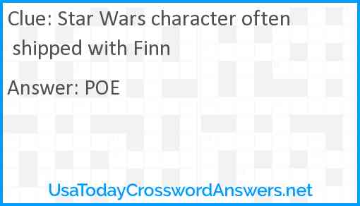 Star Wars character often shipped with Finn Answer