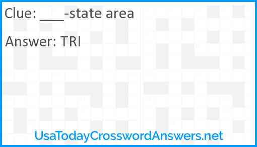 ___-state area Answer